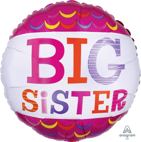 Big Sister Stars Mylar Balloon - JJ's Party House: Birthday, Balloons & Custom Party Favors