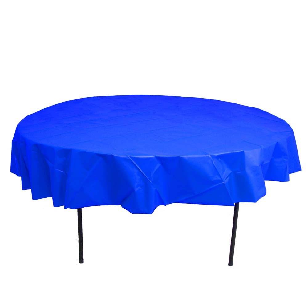 Bl-Dark Blue 84" Round Plastic - JJ's Party House: Custom Party Favors, Napkins & Cups