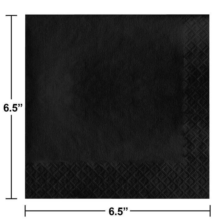 Black Luncheon Napkins 3Ply 50ct - JJ's Party House McAllen, TX