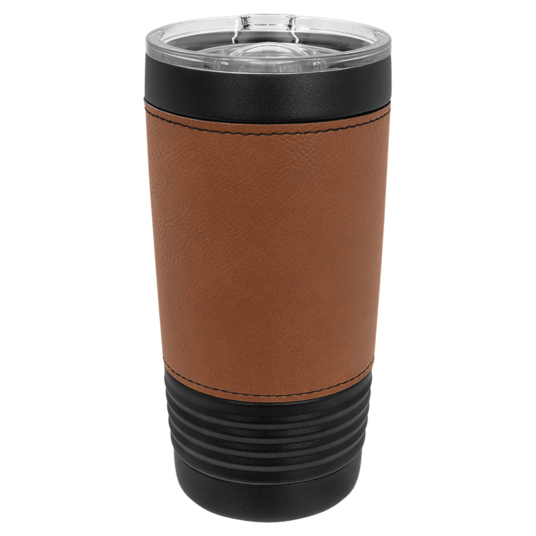 Black with Rawhide Leatherette Tumbler - JJ's Party House McAllen, TX