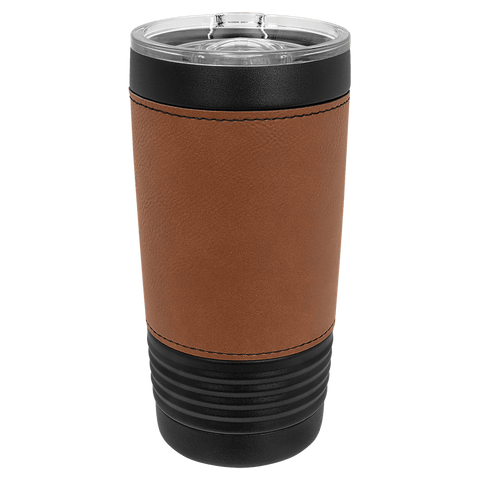 Black with Rawhide Leatherette Tumbler - JJ's Party House McAllen, TX