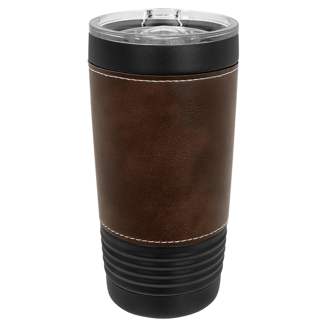 Black with Rustic SIlver Leatherette Tumbler - JJ's Party House McAllen, TX