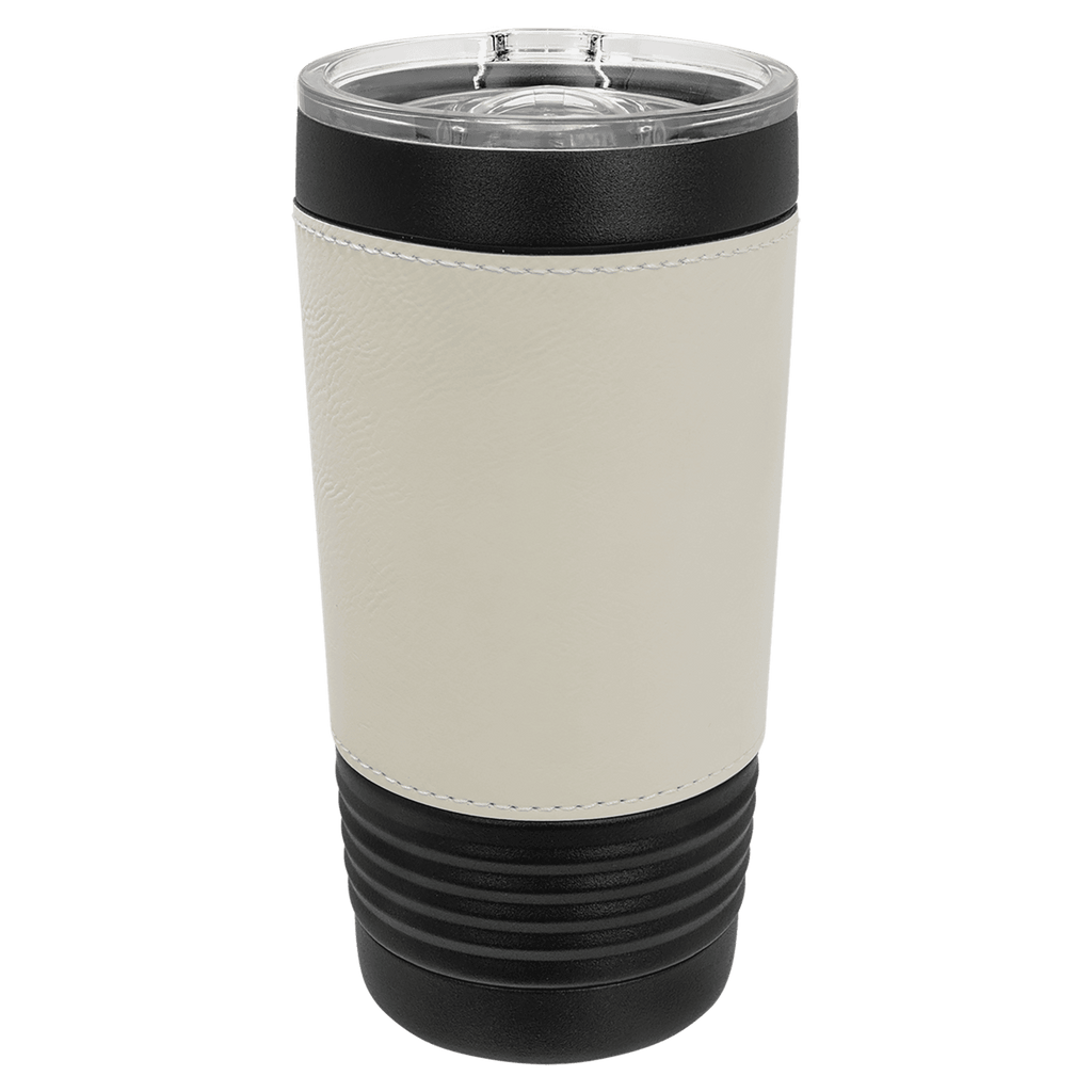 Black with Wihte Leatherette Tumbler - JJ's Party House McAllen, TX