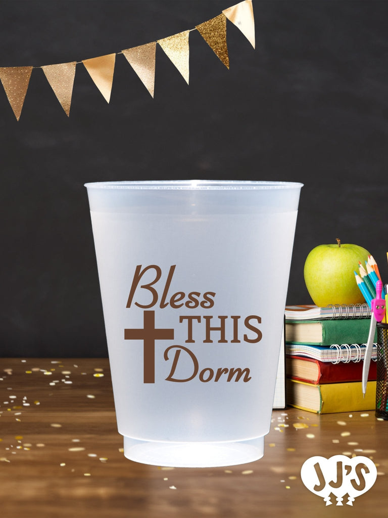 Bless This Dorm Custom Frosted Cups - JJ's Party House