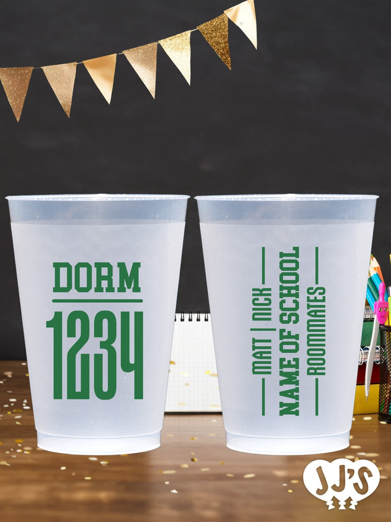 Block Dorm Room Custom Frosted Cups - JJ's Party House
