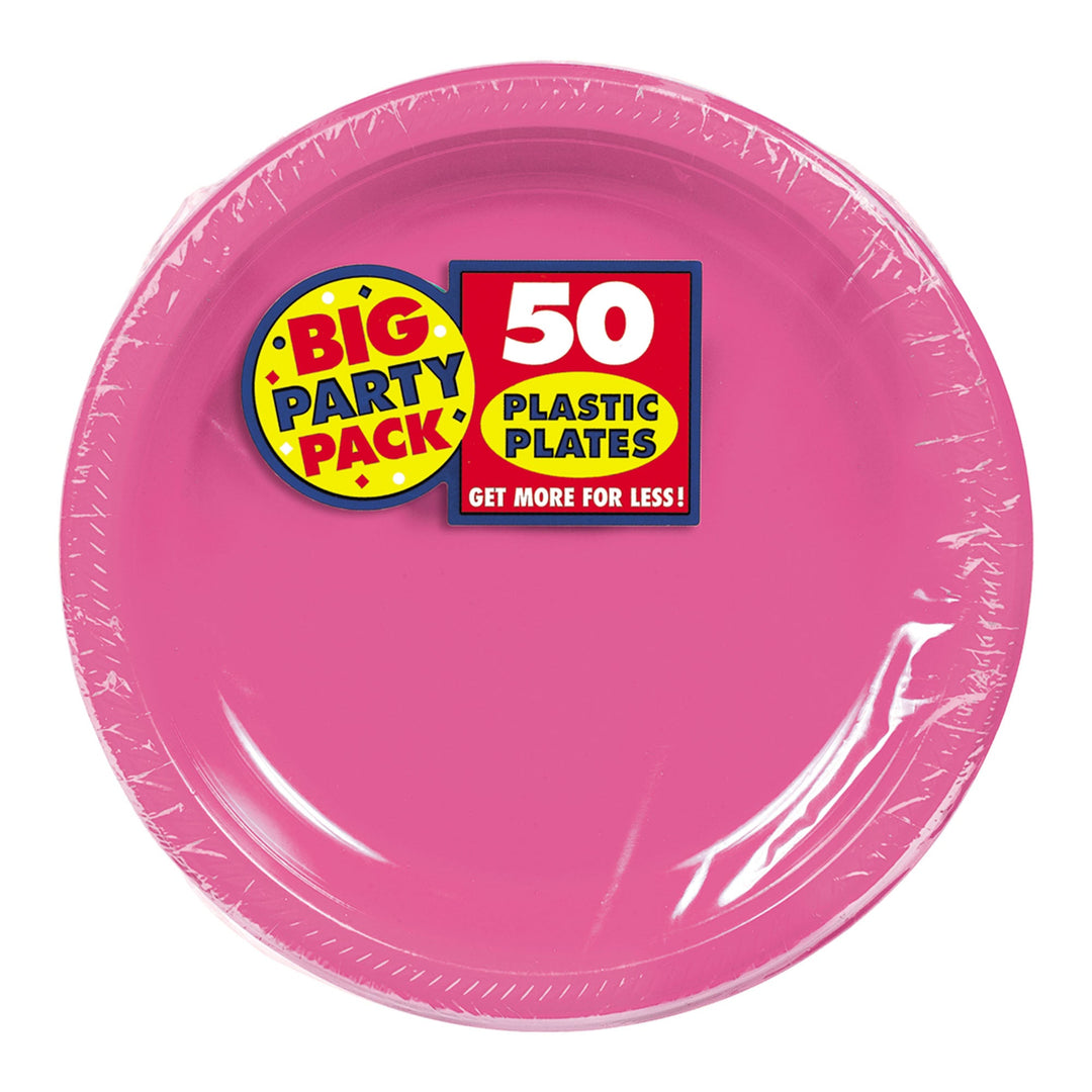 Bright Pink Dessert Plates 50c - JJ's Party House: Custom Party Favors, Napkins & Cups