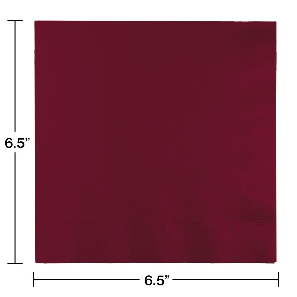 Burgundy Luncheon Napkins 3Ply 50ct - JJ's Party House McAllen, TX