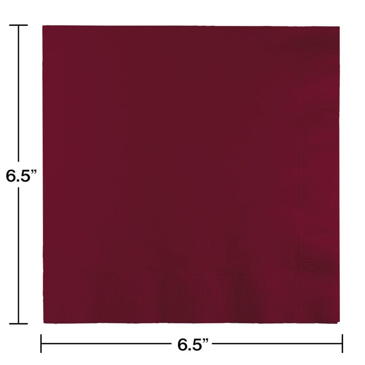 Burgundy Luncheon Napkins 3Ply 50ct - JJ's Party House McAllen, TX