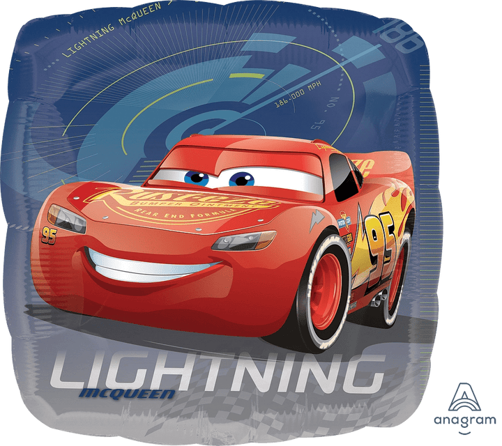 Cars Lightning McQueen Mylar Balloon, 18" - JJ's Party House: Birthday, Balloons & Custom Party Favors