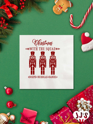 Christmas with the Squad Christmas Napkins - JJ's Party House: Birthday, Balloons & Custom Party Favors