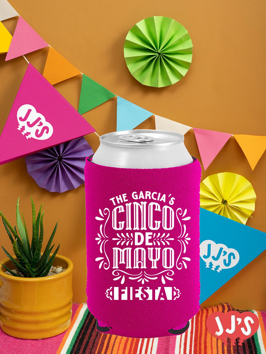 Cinco de Mayo Fiesta Custom Neoprene Can Coolers - JJ's Party House: Custom Party Favors, Napkins & Cups