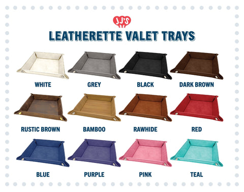 Classic Monogram Design Personalized Leatherette Valet Tray 6