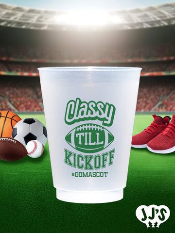 Classy Till Kickoff Custom Tailgate Party Frosted Cups - JJ's Party House