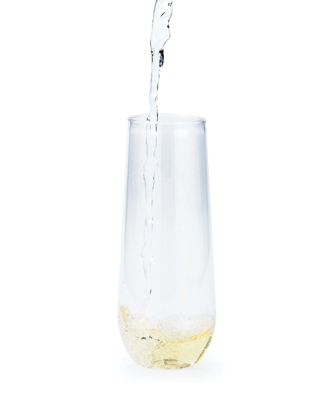 Clear Stemless Champagne Plastic 9oz Glasses 4ct - JJ's Party House McAllen, TX