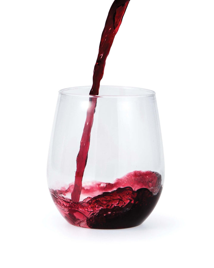 Clear Stemless Wine Plastic 14oz Glasses 4ct - JJ's Party House McAllen, TX