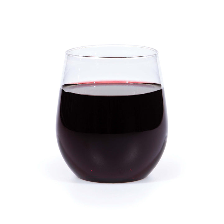 Clear Stemless Wine Plastic 14oz Glasses 4ct - JJ's Party House McAllen, TX