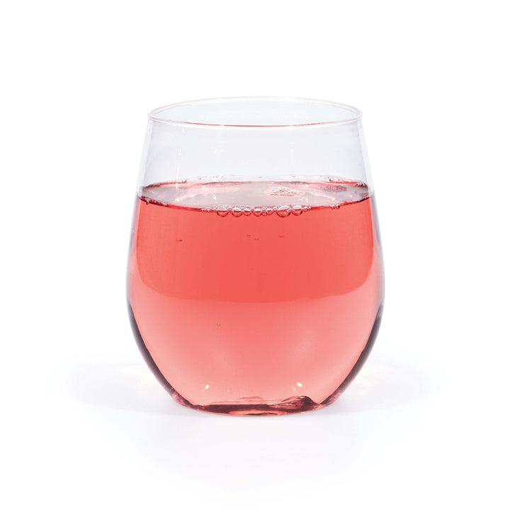 Clear Stemless Wine Plastic 14oz Glasses 4ct - JJ's Party House McAllen, TX