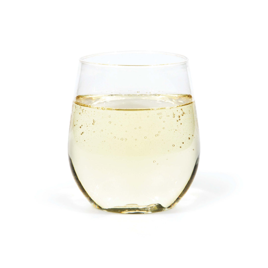 Clear Stemless Wine Plastic 14oz Glasses 4ct - JJ's Party House McAllen, TX