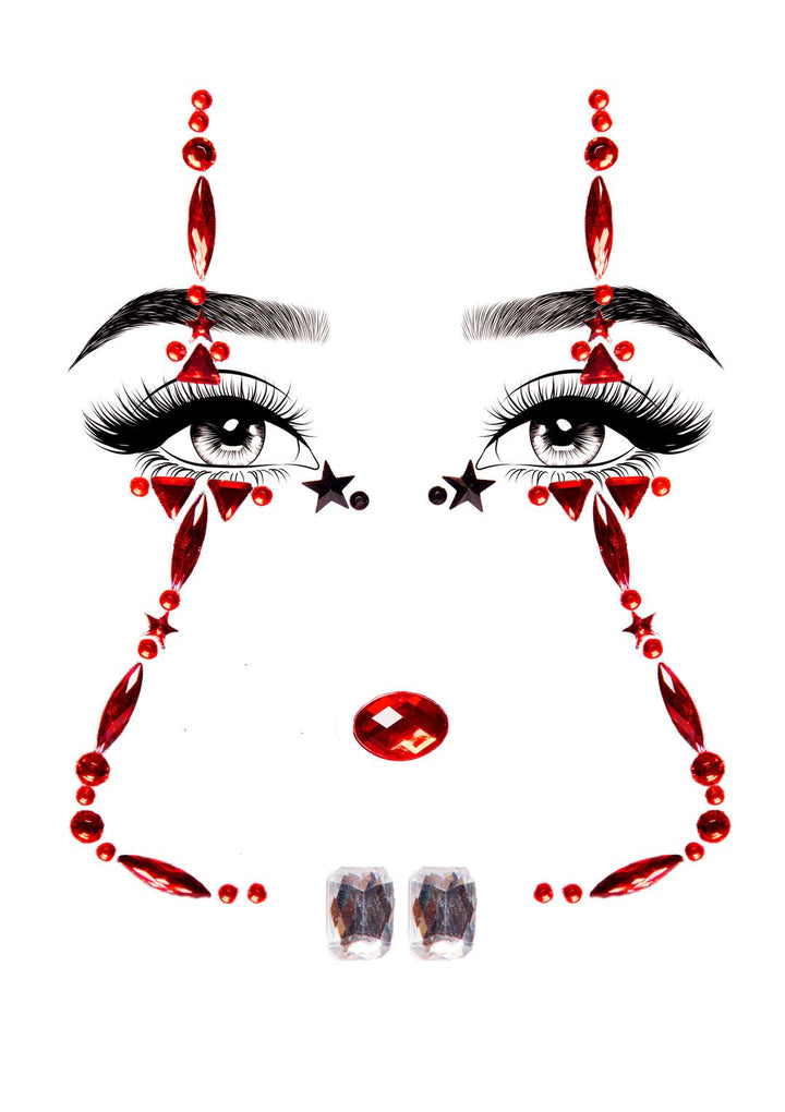 Clown Adhesive Face Jewels - JJ's Party House