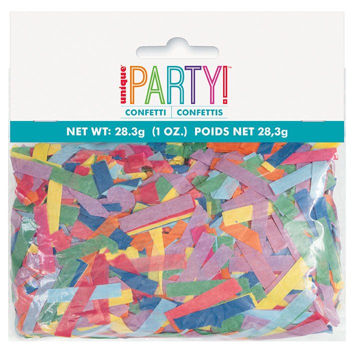 Colorful Rectangle Tissue Confetti 2oz - JJ's Party House McAllen, TX