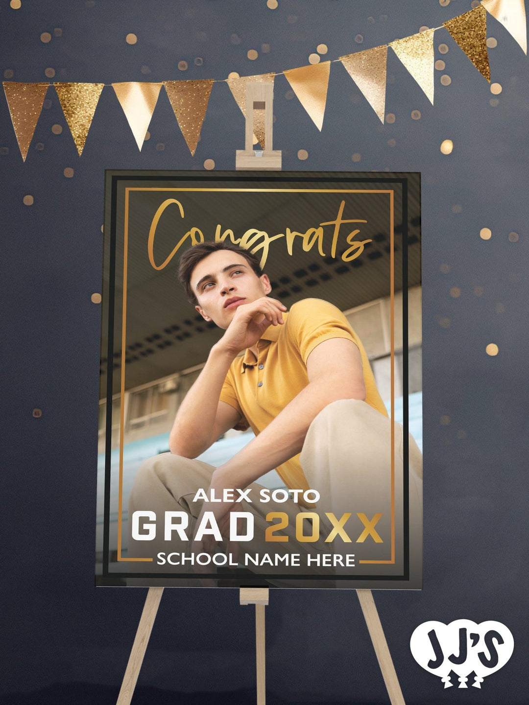 Congrats Grad Graduation Portrait Welcome Sign - JJ's Party House McAllen, TX