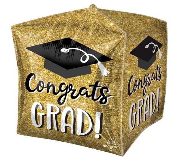 Congrats Grad Sparkle Cubz Balloon 15" - JJ's Party House McAllen, TX
