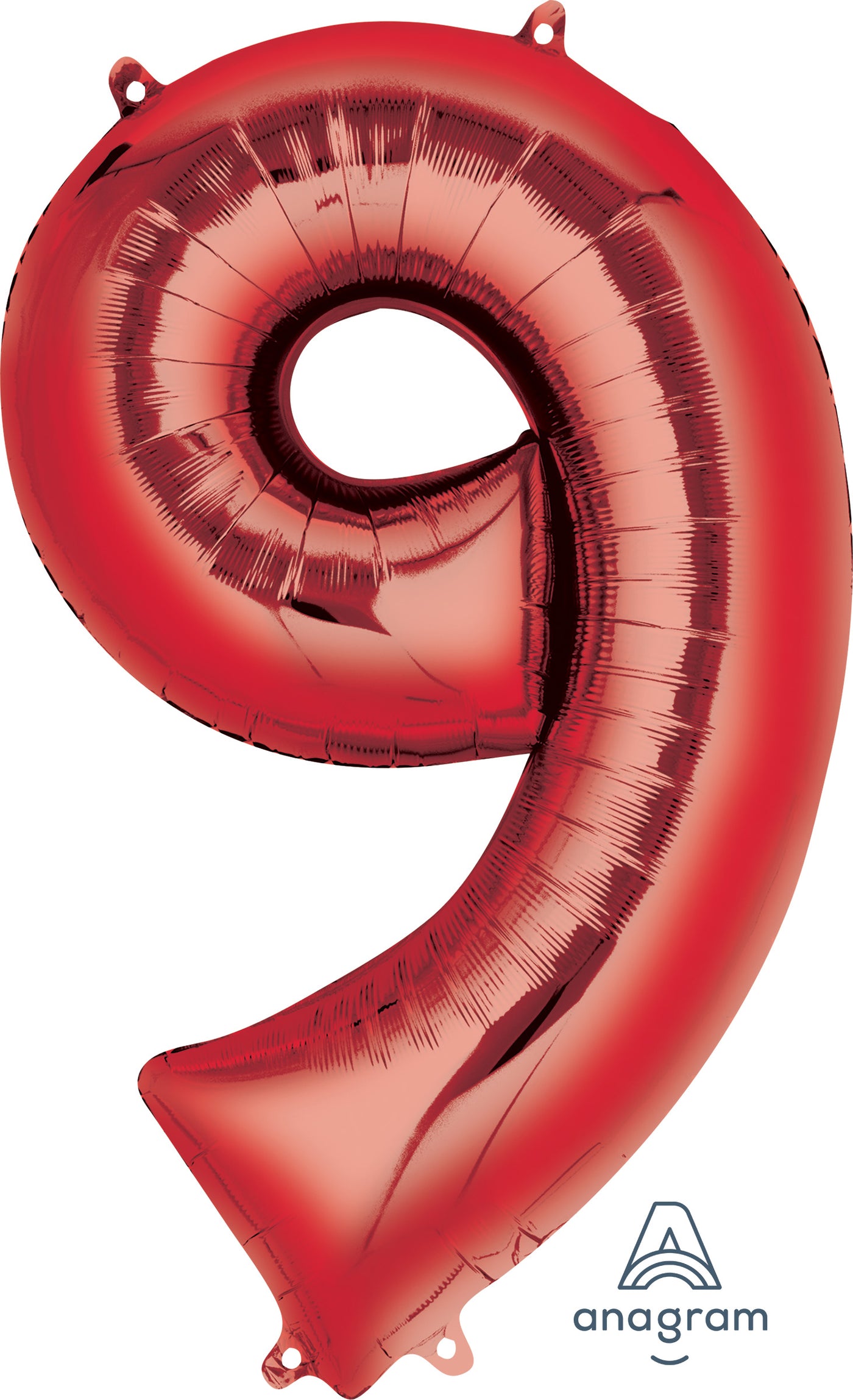 Red 9 Number Balloon 34''