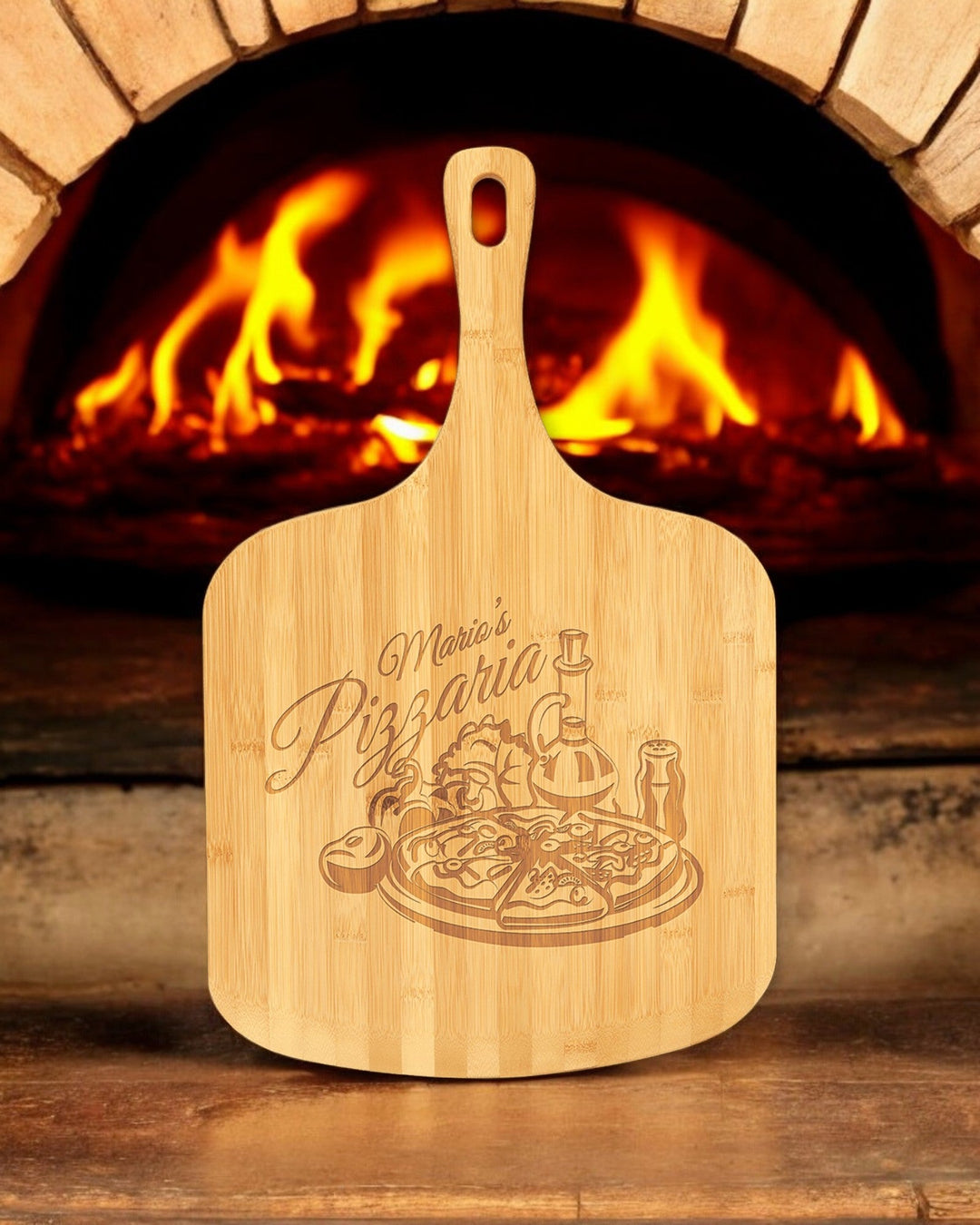 Custom Bamboo Pizza Board 23 1/2" x 14 1/2" - JJ's Party House McAllen, TX