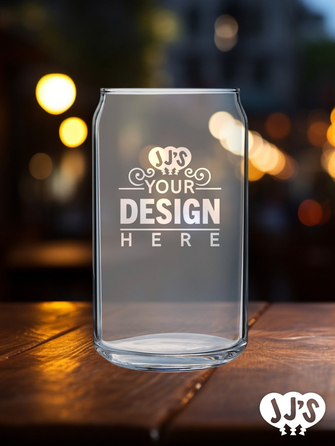 Custom Beer Can Glass, 16oz - JJ's Party House McAllen, TX