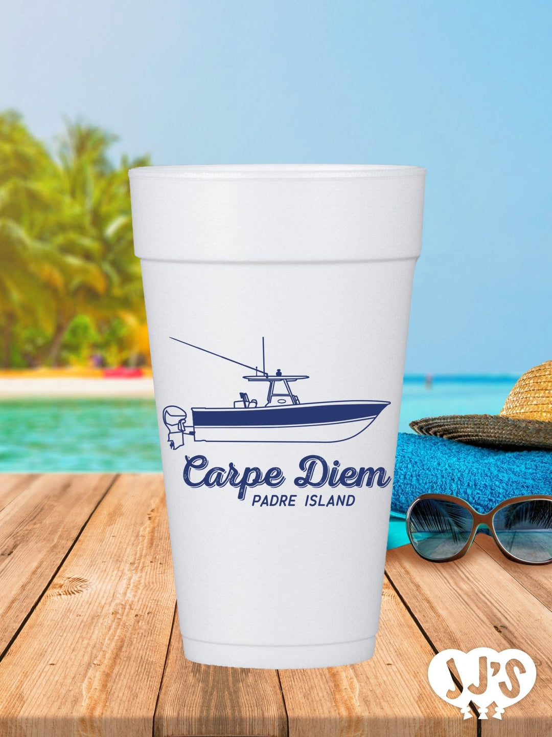 Custom Boat Design Styrofoam Cups - JJ's Party House