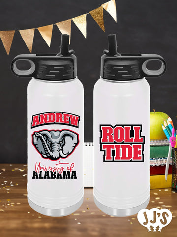 Custom College and High School Team, Tailgate Gift, Graduation Gift, Custom Personalized Full Color Water Bottle - JJ's Party House: Birthday, Balloons & Custom Party Favors