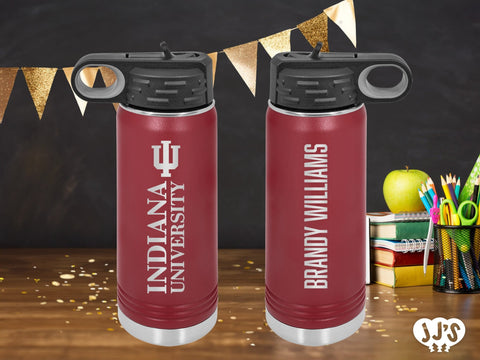 Custom College, Team, Tailgate Gift, Graduation Gift, Custom Personalized Engraved Water Bottle - JJ's Party House: Birthday, Balloons & Custom Party Favors