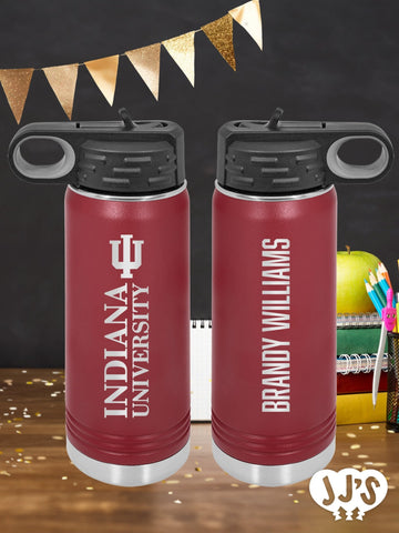 Custom College, Team, Tailgate Gift, Graduation Gift, Custom Personalized Engraved Water Bottle - JJ's Party House: Birthday, Balloons & Custom Party Favors