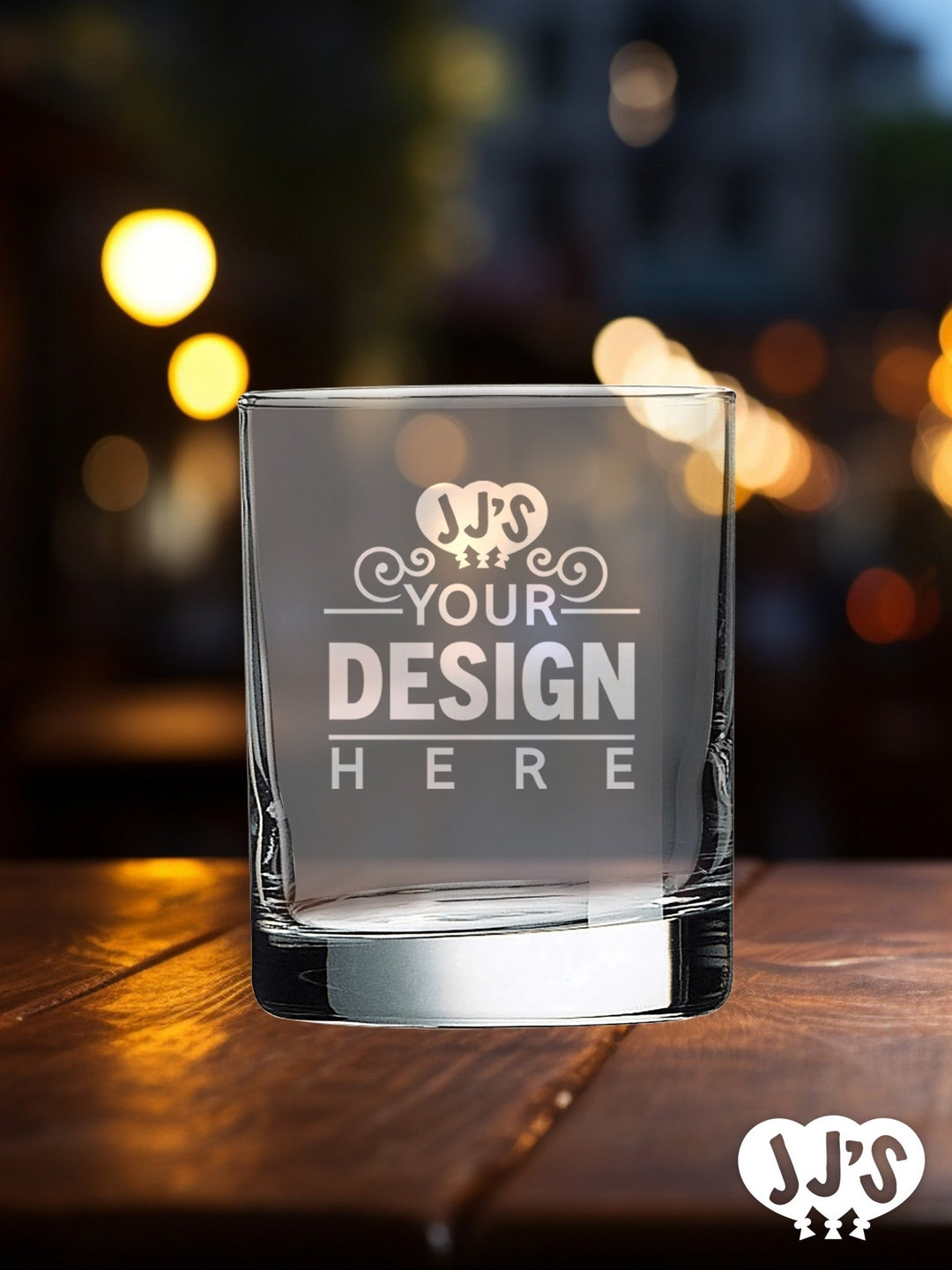 Custom Double Old Fashioned Glass 14oz - JJ's Party House McAllen, TX