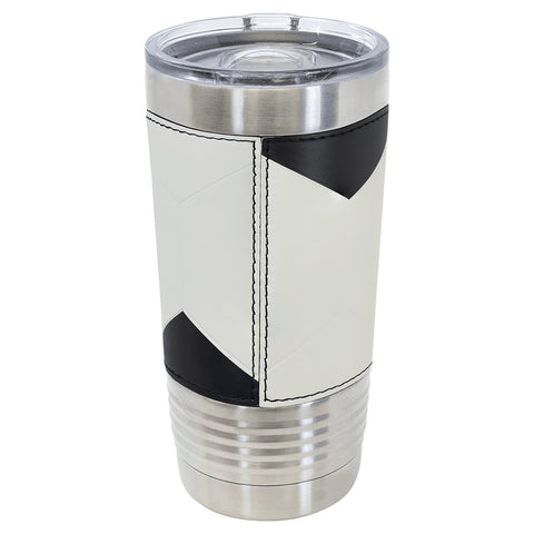 Custom Engraved Soccer Leather Tumbler - JJ's Party House: Custom Party Favors, Napkins & Cups