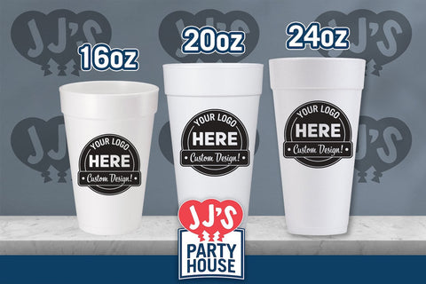 Custom Fathers Day Cups - Dad Established Father's Day Custom Foam Cups - JJ's Party House: Custom Party Favors, Napkins & Cups