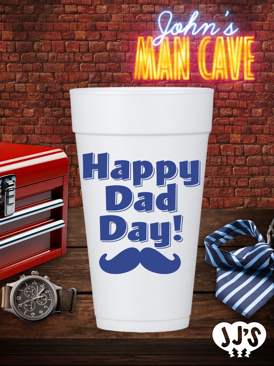 Custom Fathers Day Cups - Happy Dad Day Custom Foam Cups - JJ's Party House: Custom Party Favors, Napkins & Cups