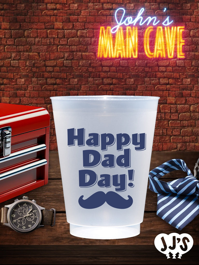 Custom Fathers Day Cups - Happy Dad Day Custom Frosted Cups - JJ's Party House: Custom Party Favors, Napkins & Cups