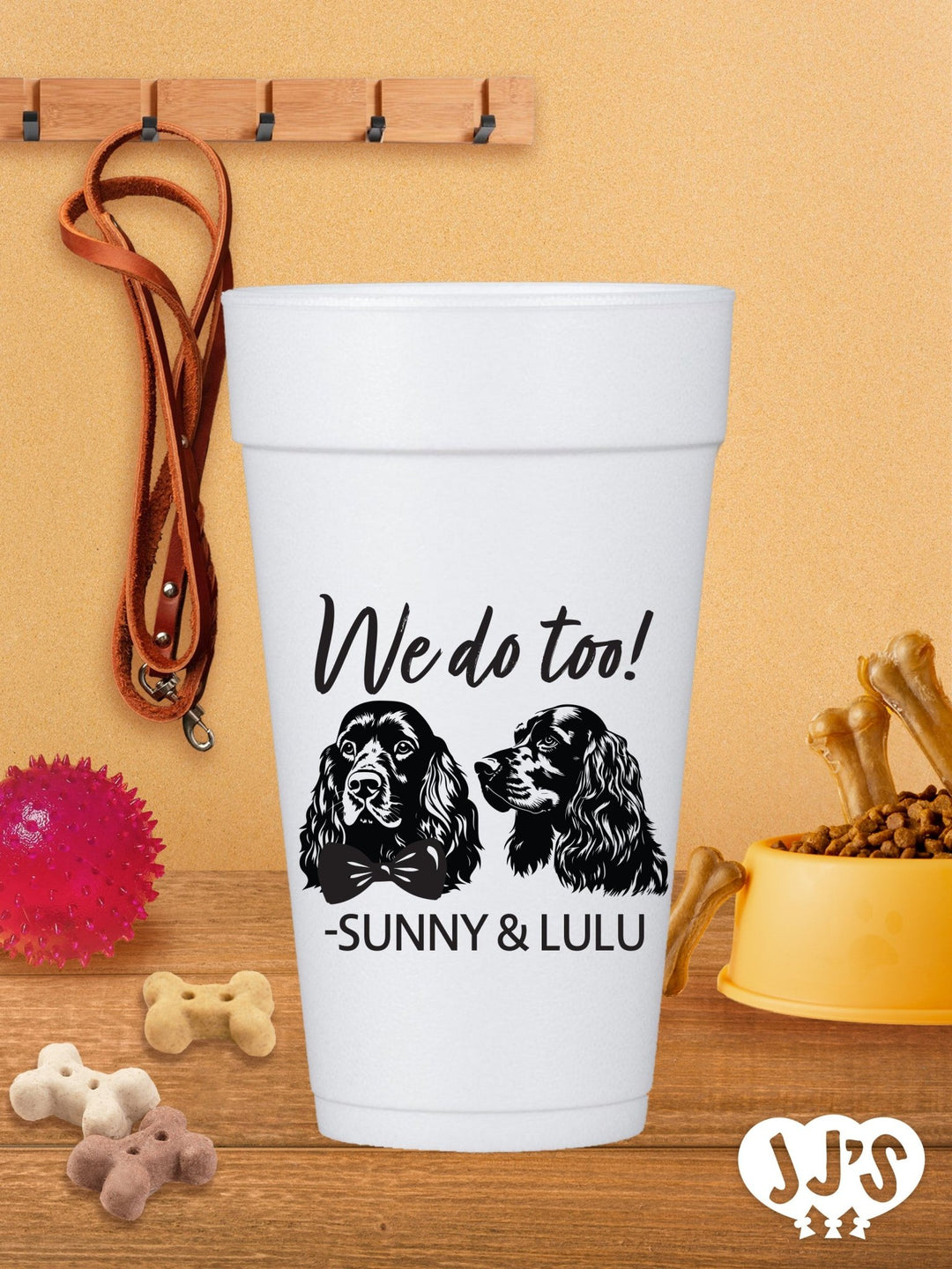 Custom Pet Dog Styrofoam Wedding Cups: We Do Too Pet Dog Foam Cups - JJ's Party House: Custom Party Favors, Napkins & Cups