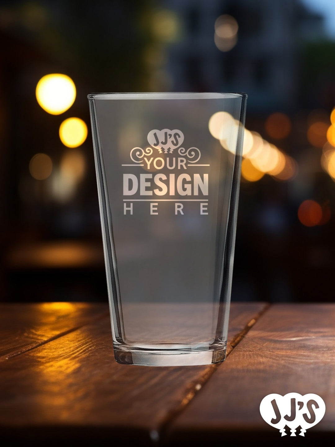 Custom Pint Beer Glass 16oz - JJ's Party House McAllen, TX