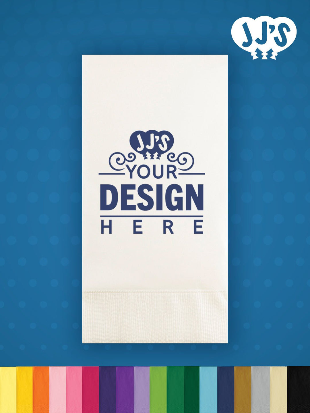 Custom Printed Guest Towel Napkins for Wedding, Bridal Shower, House Warming, Birthday, and Corporate Parties - JJ's Party House