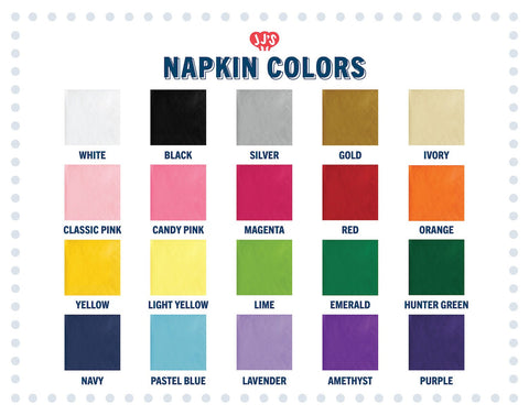 Custom Printed Guest Towel Napkins for Wedding, Bridal Shower, House Warming, Birthday, and Corporate Parties - JJ's Party House