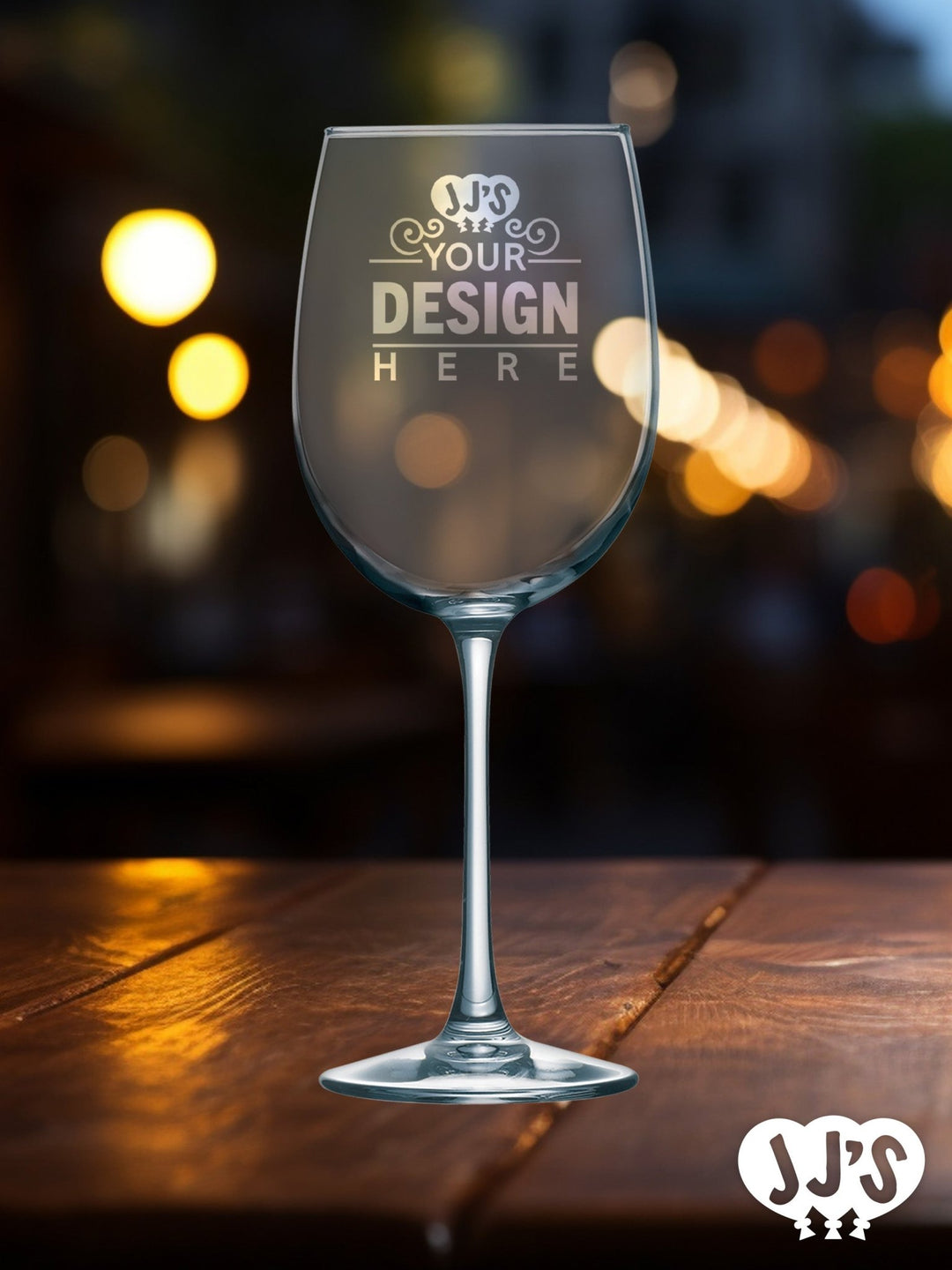 Custom Stemmed Wine Glass, 10.5oz - JJ's Party House McAllen, TX