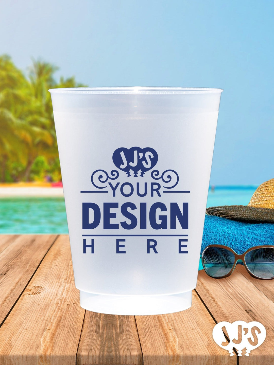 Custom Summer Vacation Frosted Cups - JJ's Party House