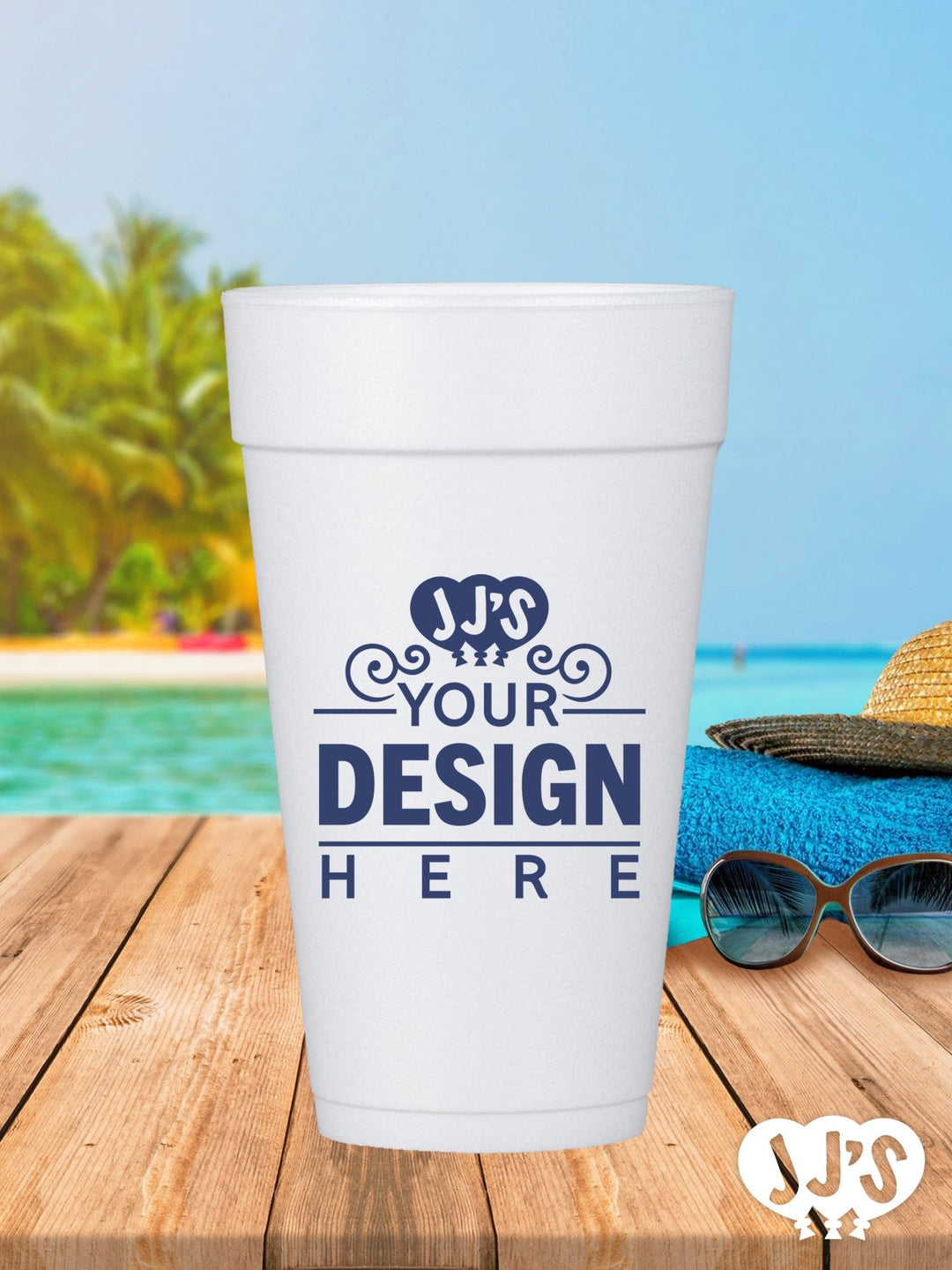 Custom Summer Vacation Styrofoam Cups - JJ's Party House