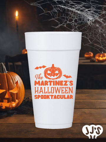 Halloween Spooktacular Personalized Styrofoam Cups