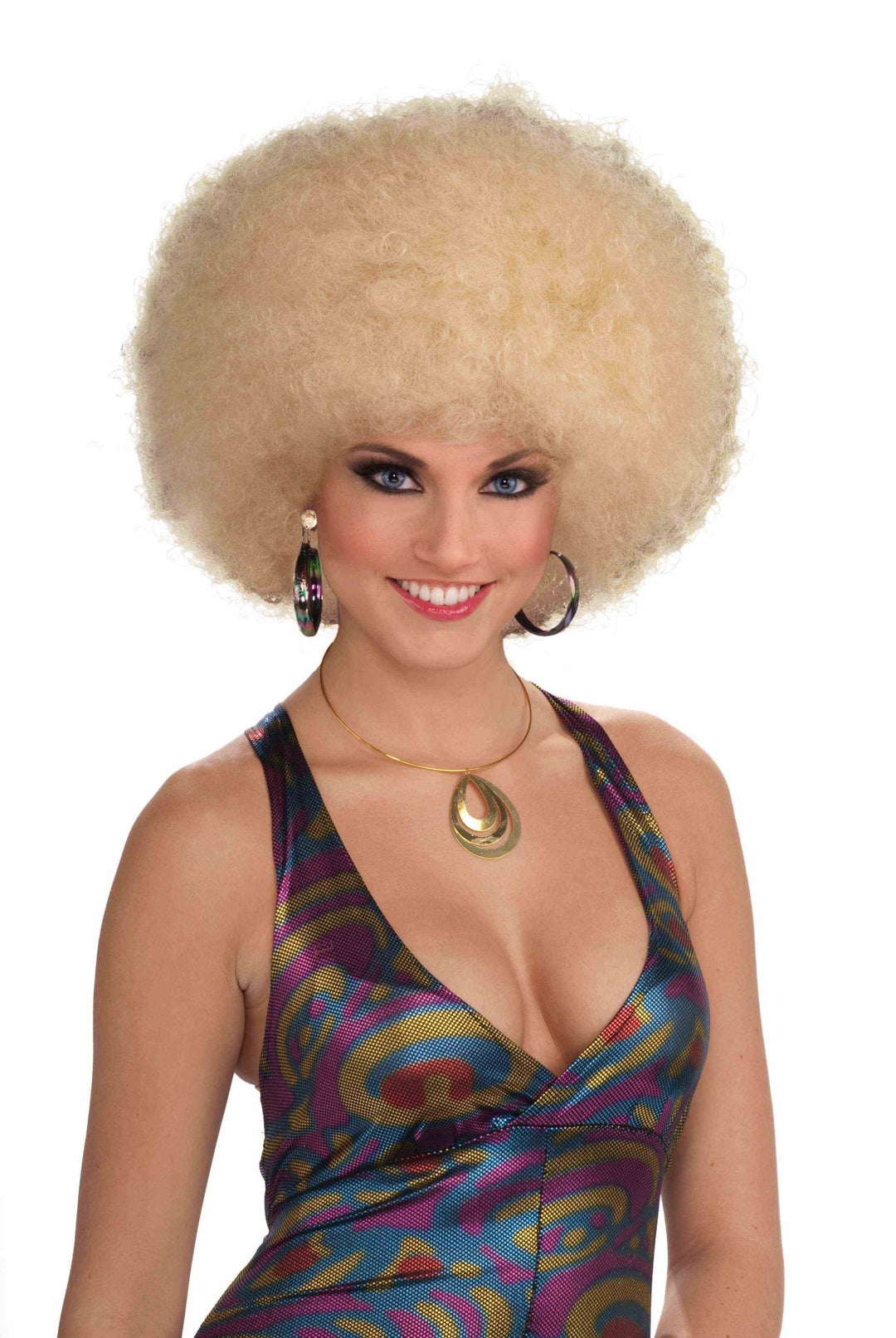 Deluxe Afro Wig Mixed Blonde - JJ's Party House