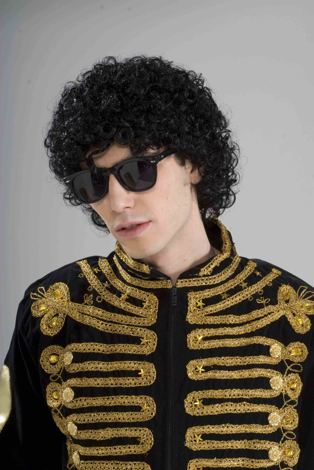 Deluxe Short Afro Wig Black - JJ's Party House