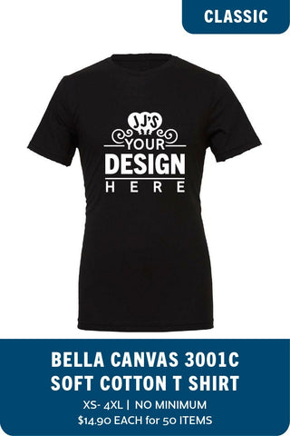 Design Your Own Bella Canvas 3001 Tshirt - JJ's Party House: Birthday,Balloons,Favors,Gifts