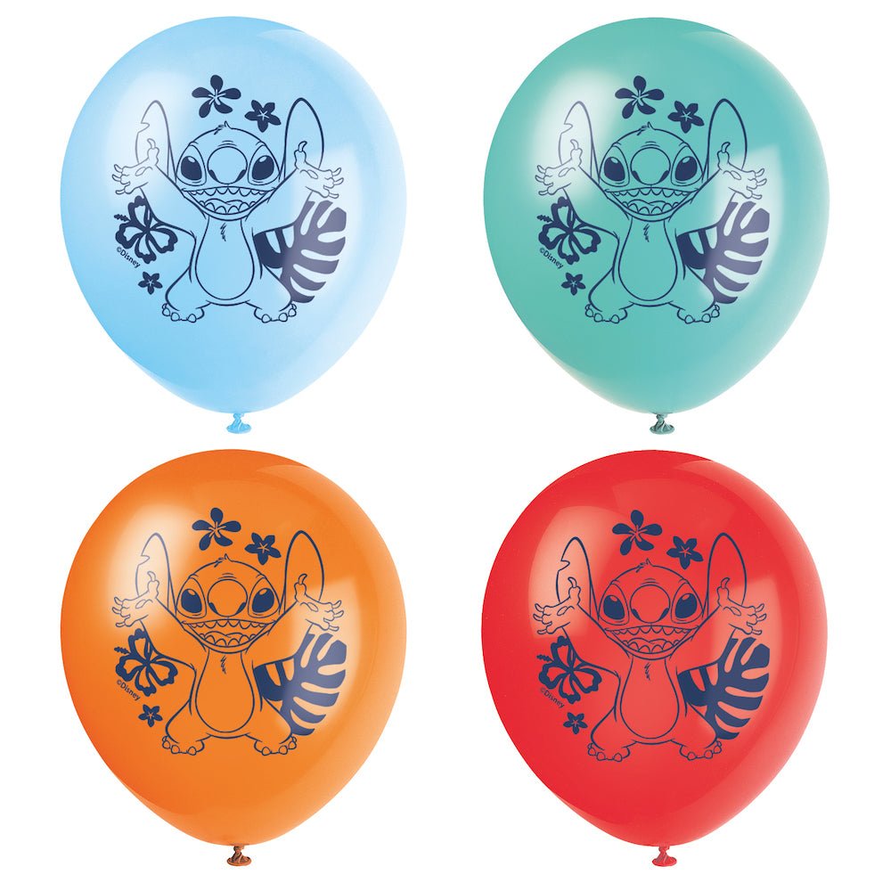 Disney Lilo & Stitch Aloha Latex Balloons - 8ct, 12in - JJ's Party House: Birthday, Balloons & Custom Party Favors